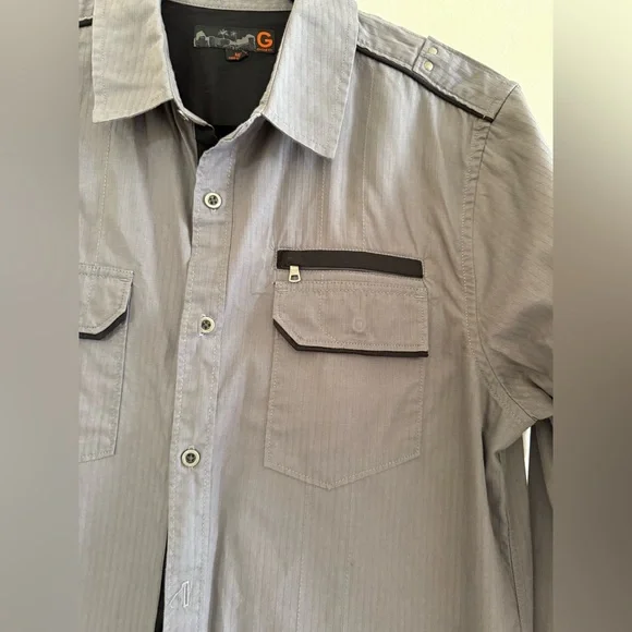 Guess Light Gray Shirt with Black Details - Picture 4 of 5